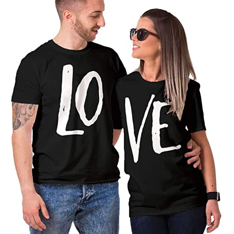 

Футболка с надписью «Love-LO VE» для пары