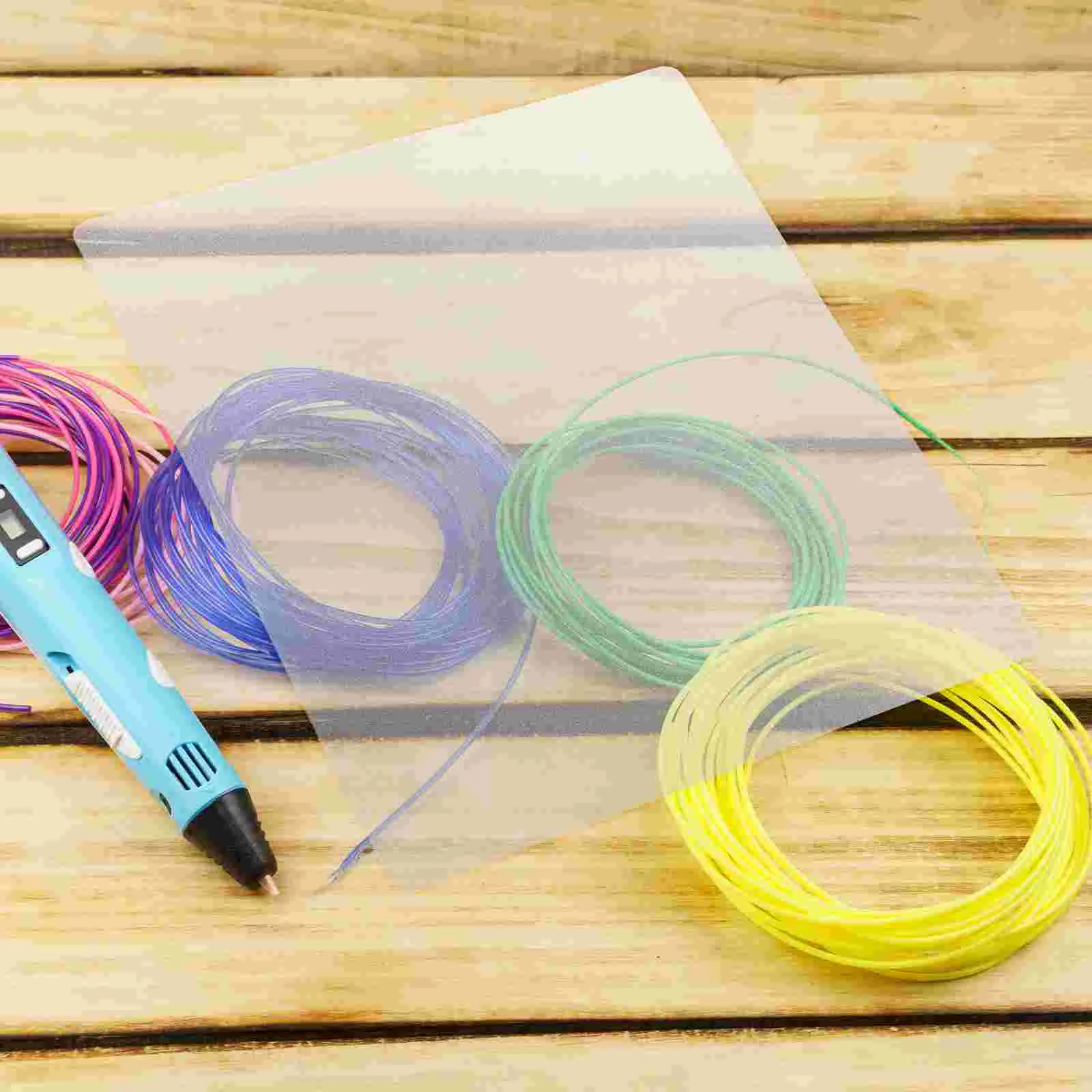 10 Pcs Three-dimensional 3D Printing Copy Board Child Pvc Clear Template Plastic