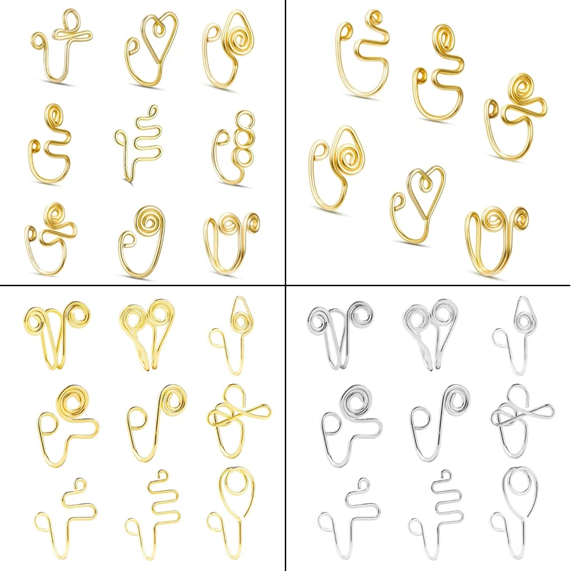 Nose Sleeve Nose Rings Clip On Faux Piercing Jewelry nose rings piercing jewelry body piercing jewelry body jewelry