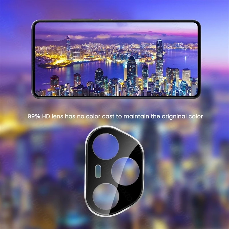 Black 3D HD Tempered Glass Curved Camera Lens Protector