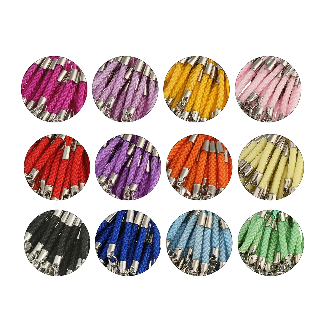 Multicolor Braided Lanyards with Lobster Clasps for DIY Jewelry and Keyrings - Pack of 10