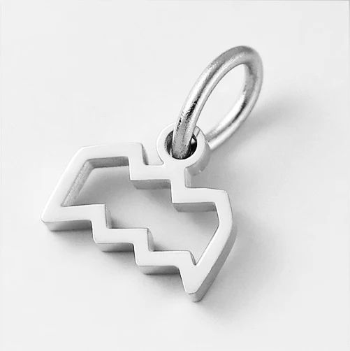 Stainless Steel Zodiac Star Pendant Necklace Accessory