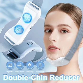 Vibration Chin-Up V Face Massager for Face EMS Facial Lifter Beauty Device Double Chin Remover V-Line Up Facelift Shaper Belt 1