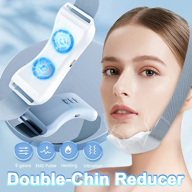 Vibration Chin-Up V Face Massager for Face EMS Facial Lifter Beauty Device Double Chin Remover V-Line Up Facelift Shaper Belt 1