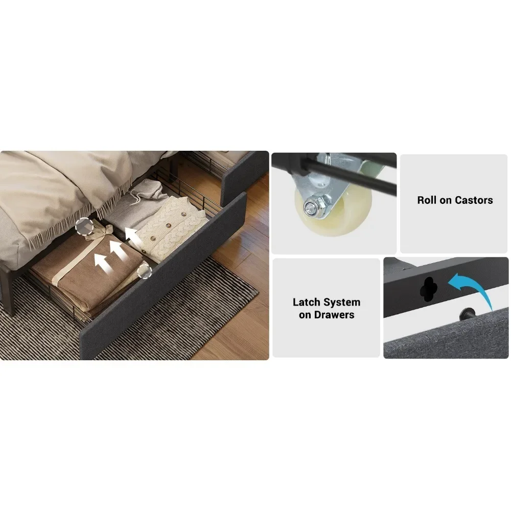 4 storage drawers