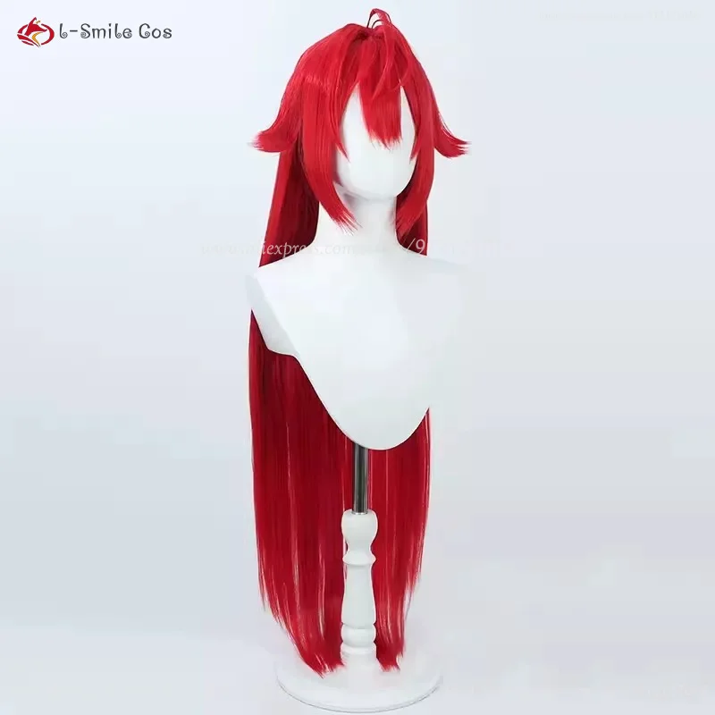 NIKKE Red Hood Cosplay Perücke 100cm Rot Synthetik Hitzebeständig Halloween Weihnachten 4