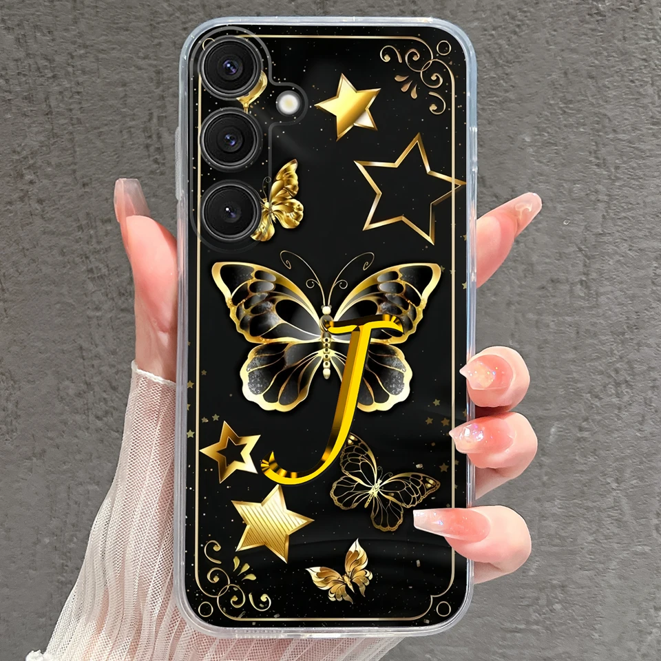 Yellow Star Butterfly Clear Shell Case - Stylish Protective Cover