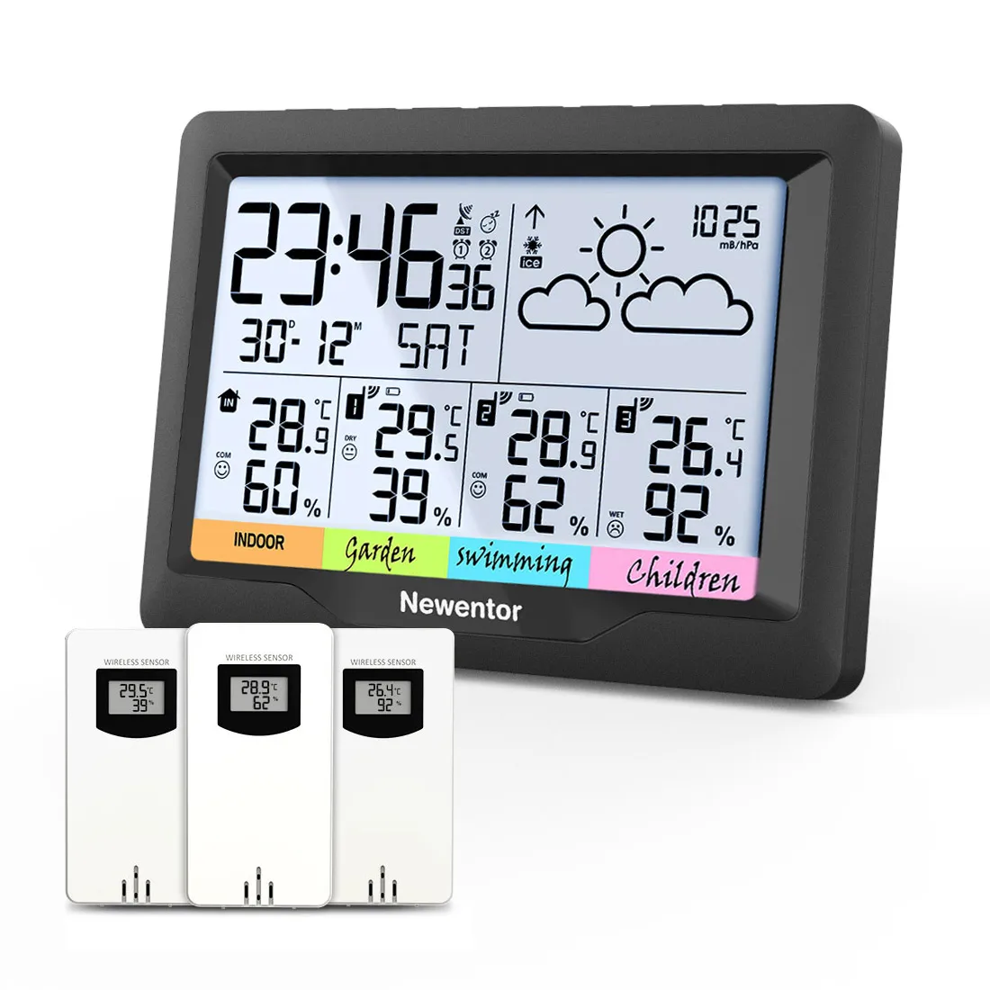 Weather Station Wireless Digital Indoor Outdoor Weather Forecast Hygrometer  Humidity Temperature Meter Barometer with Backlight - AliExpress