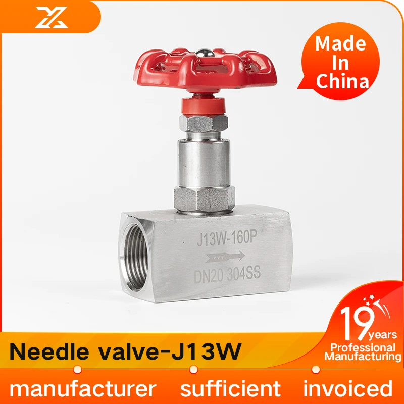 304 stainless steel needle valve J13W160P threaded highpressure