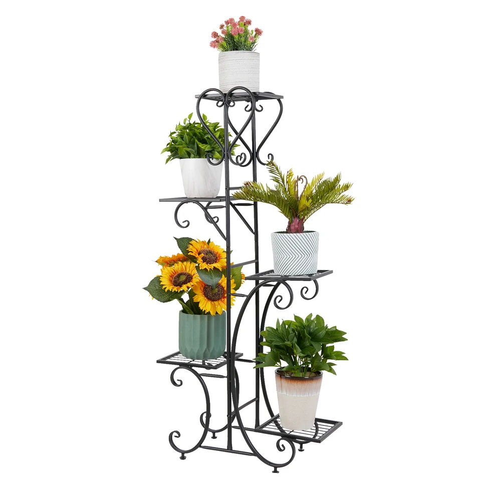 Mensole Da Esterno Per Piante Relaxdays Scaffale Portafiori In Metallo, Fioriera Da Esterno E Interno 4 Mensole Porta Piante 81x44x24 5 Cm Nero 85281999 Mensola Per Piante Da Interno
