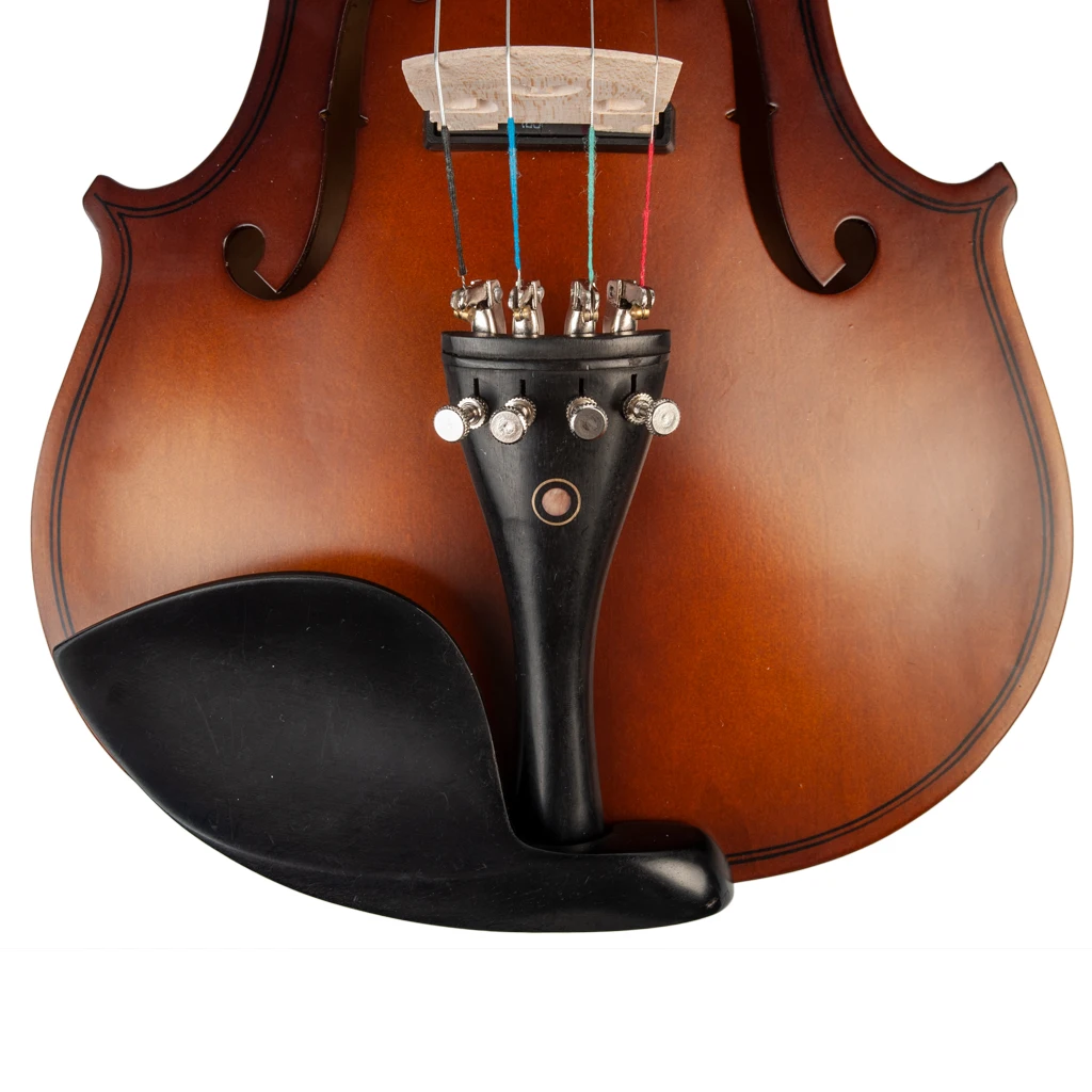 4/4 Electric Acoustic Violin EQ Under Saddle Piezo Transducer Ebony Fittings Cable Case, violin accessories