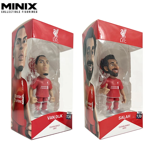 12cm Minix Collectible Figurines Liverpool Exclusive Luxury Club Series  Football Star Van Dijk Salah Collection Model