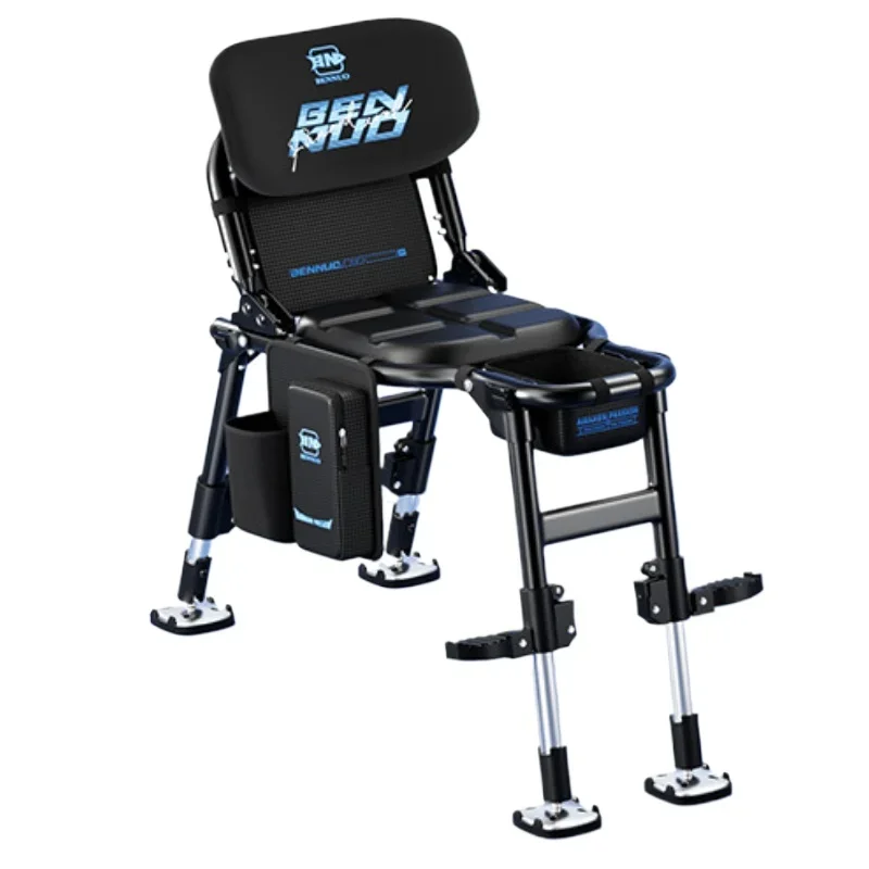 CD11: Portable Folding Fishing Chair, Adjustable Height Seat, Strong Load-Bearing Fishing Seat, Outdoor Camping Gear