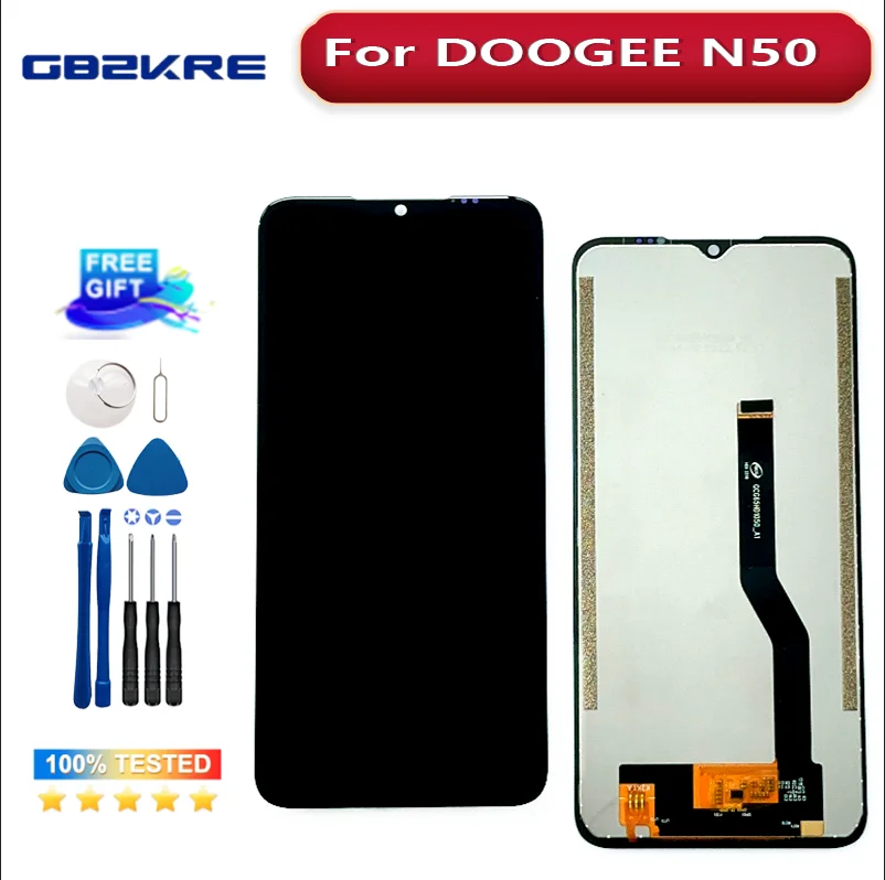 6,52 дюймовый ЖК-дисплей Doogee n50 + кодирующий преобразователь сенсорного экрана в сборе 100% Оригинальный ЖК-дисплей + сенсорный дигитайзер для DOOGEE N50 LCD