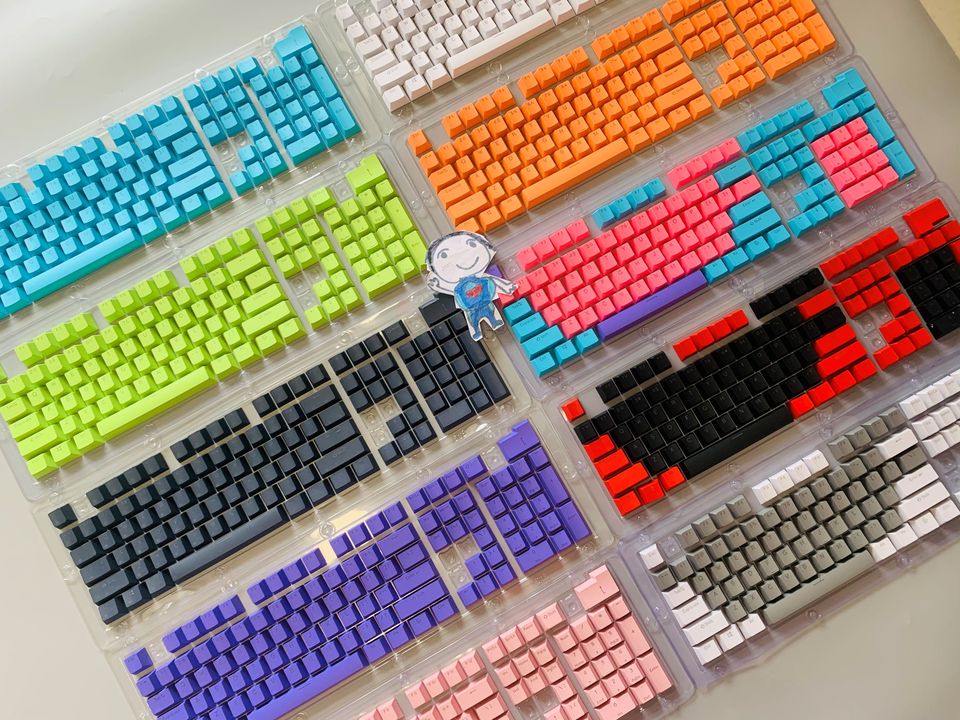 108 Key Pbt Oem Backlit Keycaps Set Iso Profile Prsonalized Black White Game for Cherry Mx Outemu Switches Mechanical Keyboard