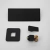 KEMAIDI Matte Black Bathtub Faucet Waterfall Spout Wall Mounted Bath Washbasin Faucets Bathroom Basin Sink Solid Brass Mixer Tap 4