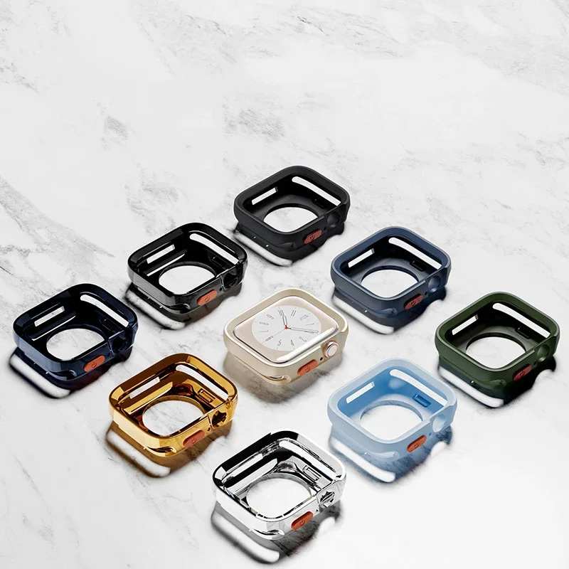 Premium Shockproof TPU Protective Case for Apple Watch - Soft Bumper Cover