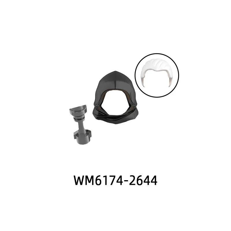 액션 피규어 무기 바지 헤어 부품 모델 블록, MOC 브릭 세트, 어린이 선물 장난감, WM6174