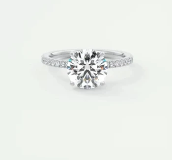 1.5CT Round Lab Diamond Engagement Ring 1