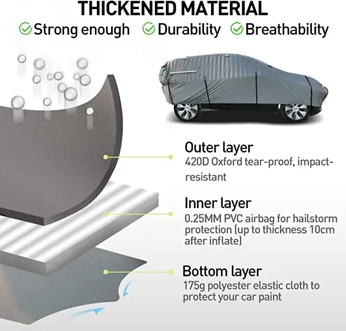 Inflatable Hail Storm Protection Car Cover Inflatable Hail Protection Folding Garage Car Cover