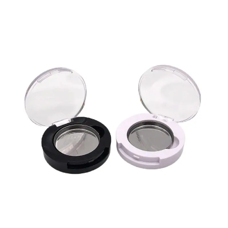 

50pcs 26mm Eyeshadow Case Empty Black White Clear Round Magnetic Cosmetic Packaging Makeup Blush Powder Refillable Palette