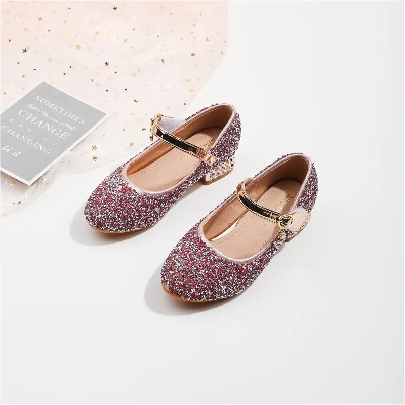 

Girls' Rhinestone Princess Shoes Spring New Children's Shining Performance Shoes Little Girls Dancing Shoes Girl Sandal G798