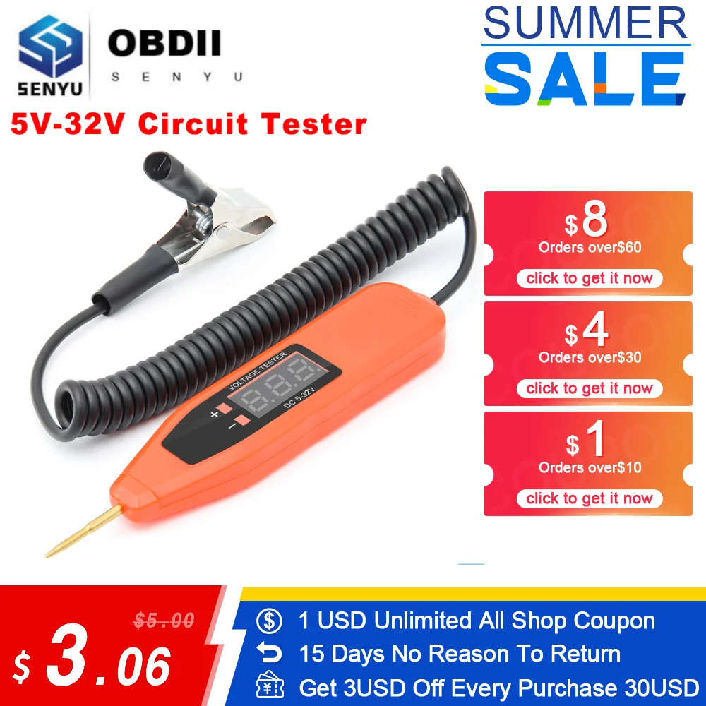 5V 32V Auto electrician power probe car tools Car Electrical Voltage