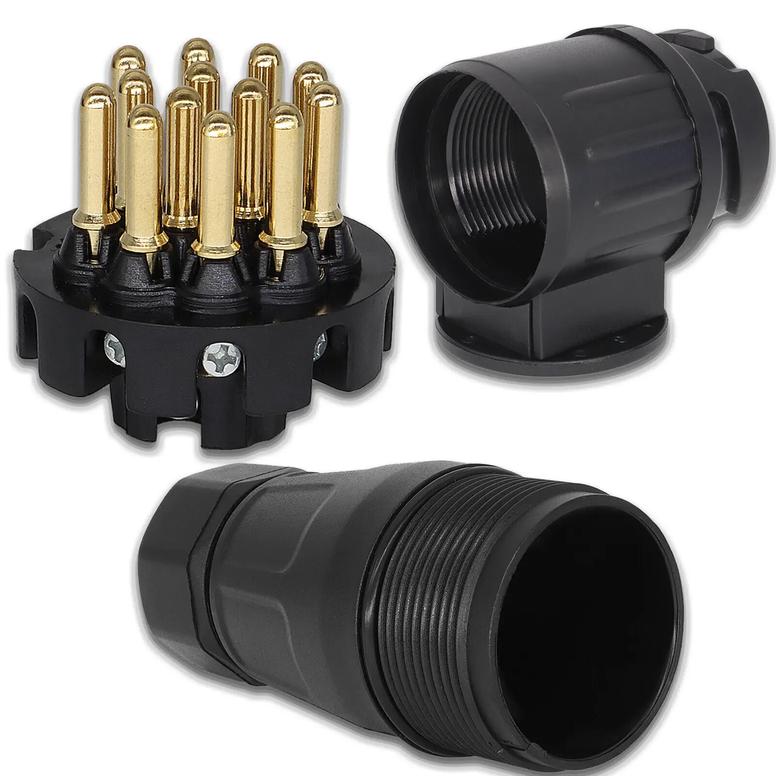 12V 13 Pin Trailer Plug Durable 13 Pole Electrical Caravan Wiring Connector Towing Bar Socket Adapter for Car Truck RV trailer plug adapter,trailer socket,trailer plug socket,trailer plug