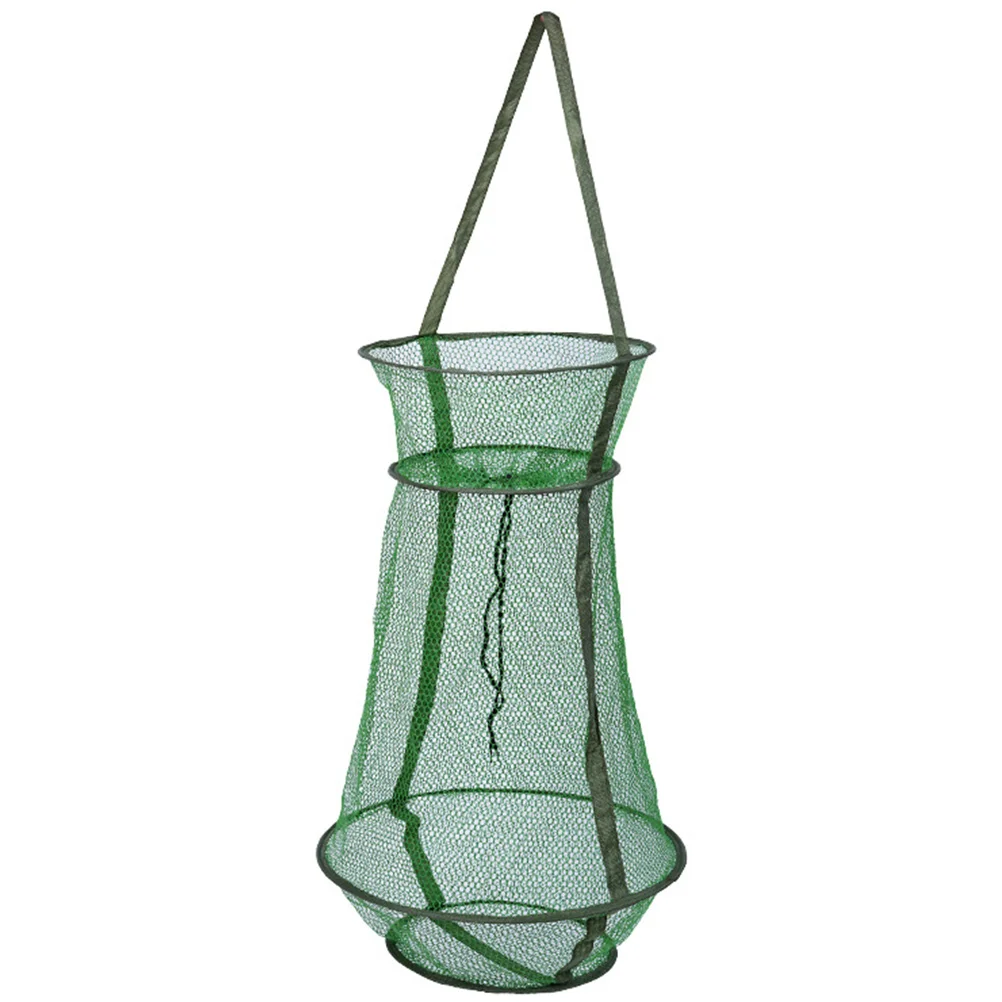 

Nylon Fishing Net Fish Catch Basket Foldable Fishing Basket Portable Fishing Mesh Basket Drawstring Fish Net 700X400X300mm Pesca
