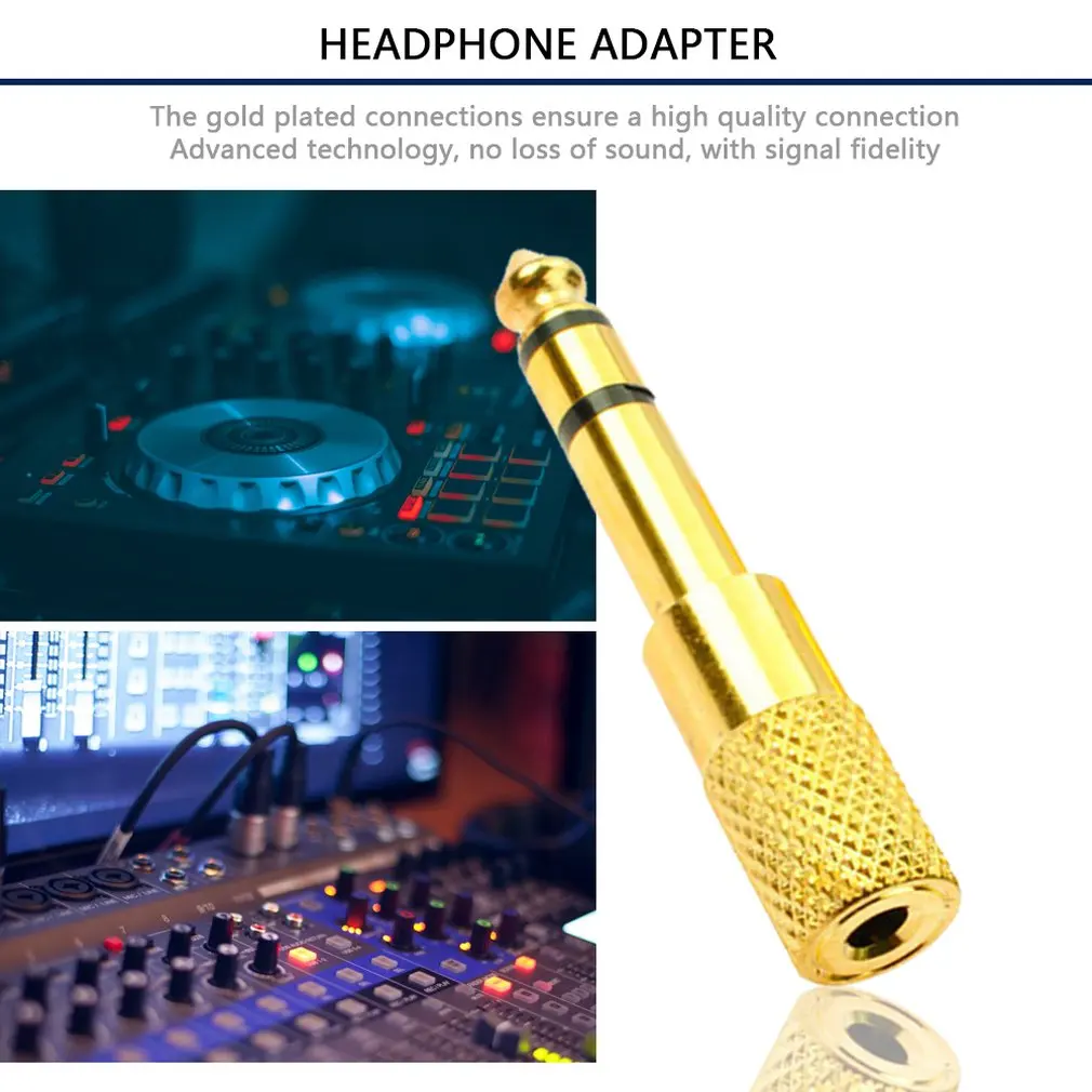 

Hot Cheap 3.5mm to 6.35mm Jack Plug Female to Male Audio Converter Stereo Audio Headphone Jack Adapter Converter Connector