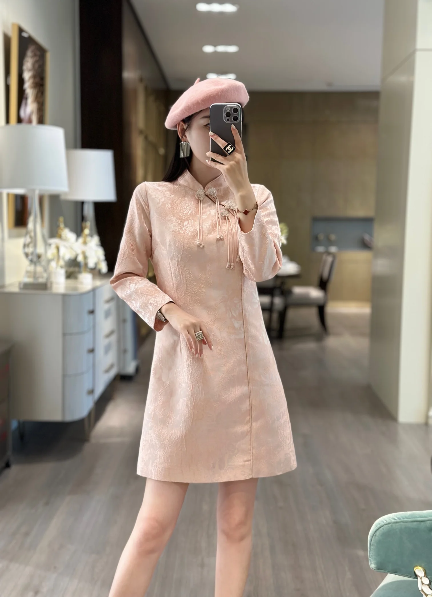 

2023 Spring/Summer Fashion New Women's Clothing Frog button dress 0822