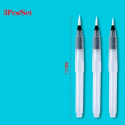 Soft Nylon Brush Pen Set for Calligraphy and Watercolor Art Supplies (120mm 3pcs set A)
