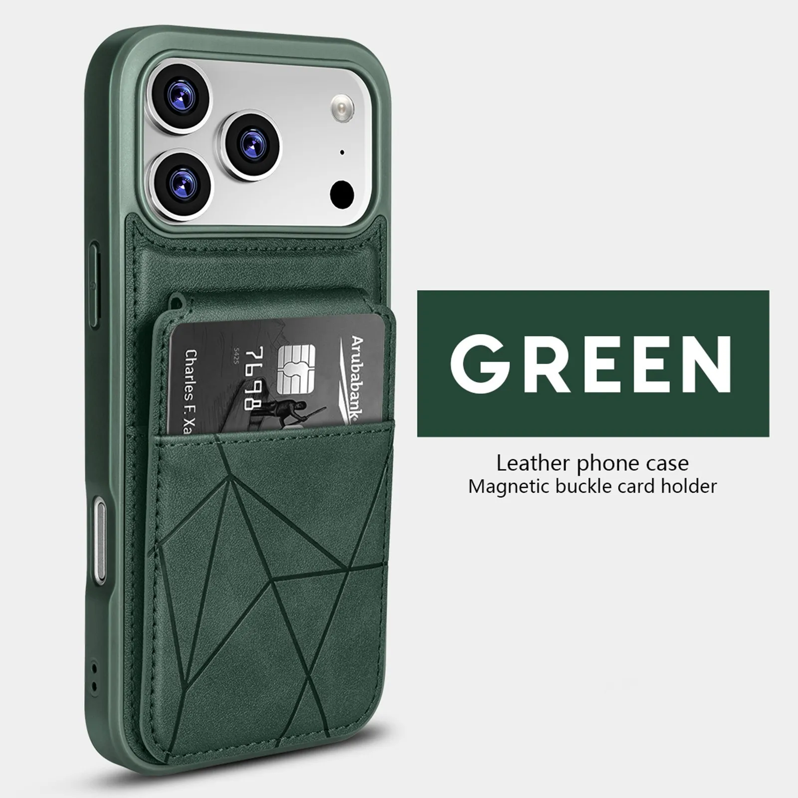 Luxury Leather Flip Wallet Phone Case with Card Holder and Durable Hard Cover