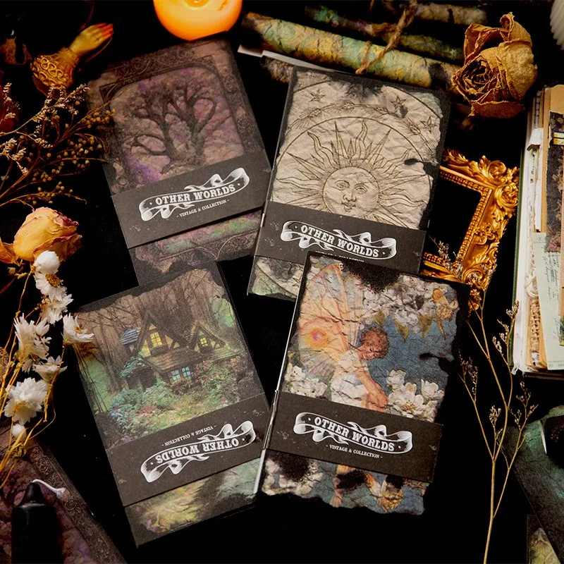 빈티지 기타 세계 시리즈 장식 종이, DIY 스크랩북 핸드북 콜라주 노트북 메모 공예 용지, 50 매 빈티지 기타 세계 시리즈 장식 종이, DIY 스크랩북 핸드북 콜라주 노트북 메모 공예 용지, 50 매