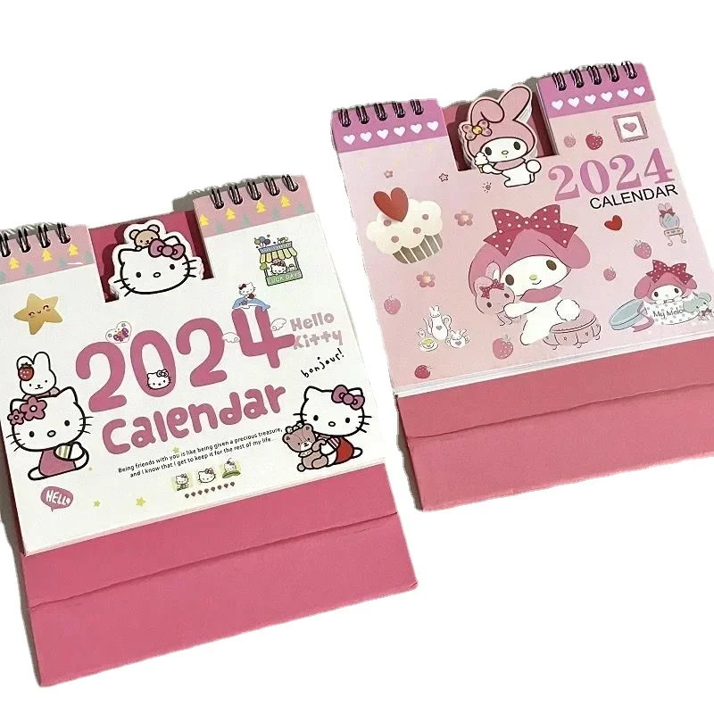 

HelloKittys 2024 Mini Desk Calendar Anime Office School Supplies Calendar Scheduler Planner Table Calendar Daily Weekly Gifts