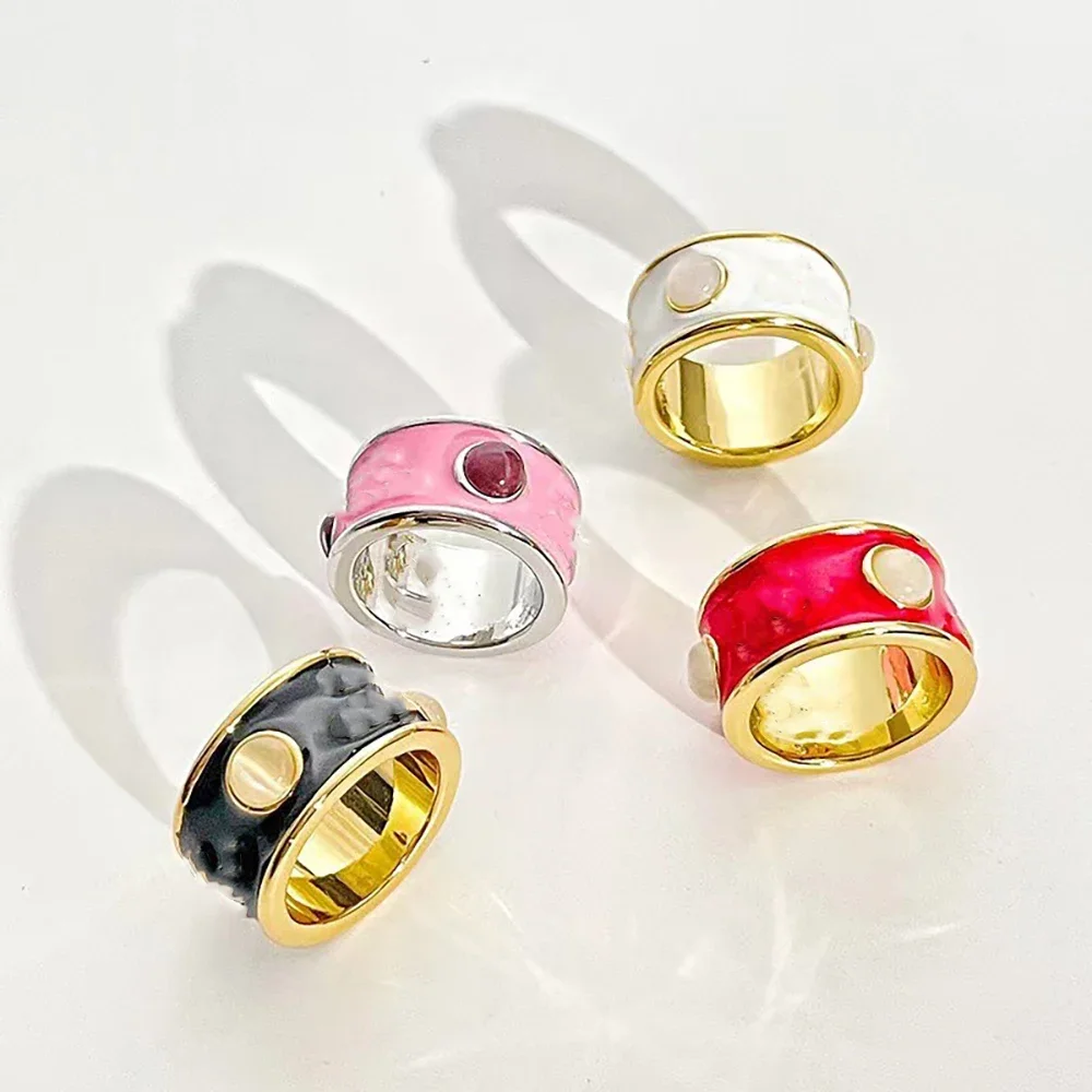 

New 925 Sterling Silver Lacquer Round Planet Couple Ring Unisex Men Ring Women's Rings Jewelry Personalized Party Gifts