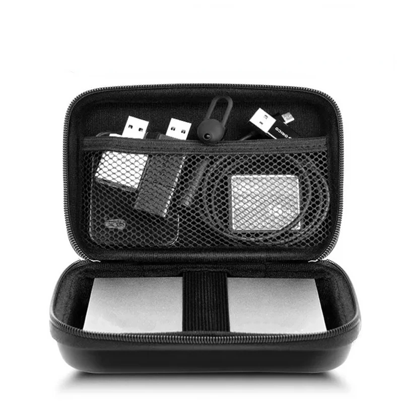 Thicken Portable EVA Foam Bag Mobile Phone Charger Travel Organization Hard Disk Protection Case Data Cable Storage Pocket Pouch