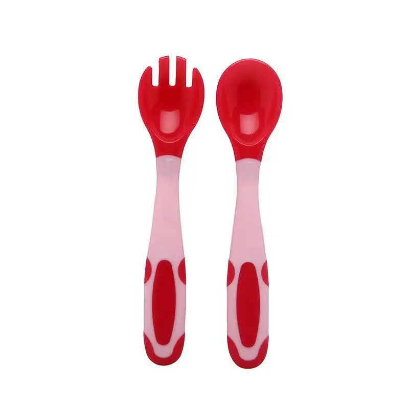 Baby Fruit Scraping Mud Spoon Double Head Silicone Stainless Steel Children Utensil Toddler Infant Food Eating Feeding Tableware 6