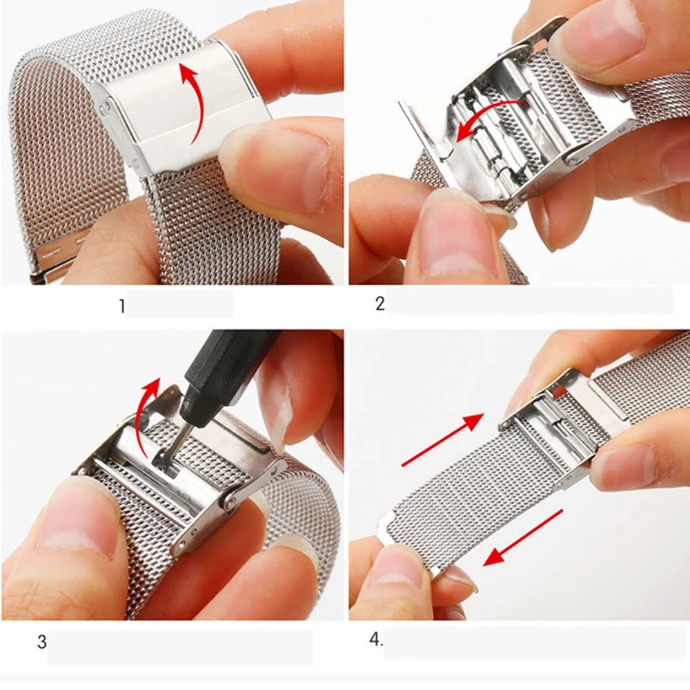 Premium Stainless Steel Wristband Set - Elegant Metal Strap Collection (2-Pack)