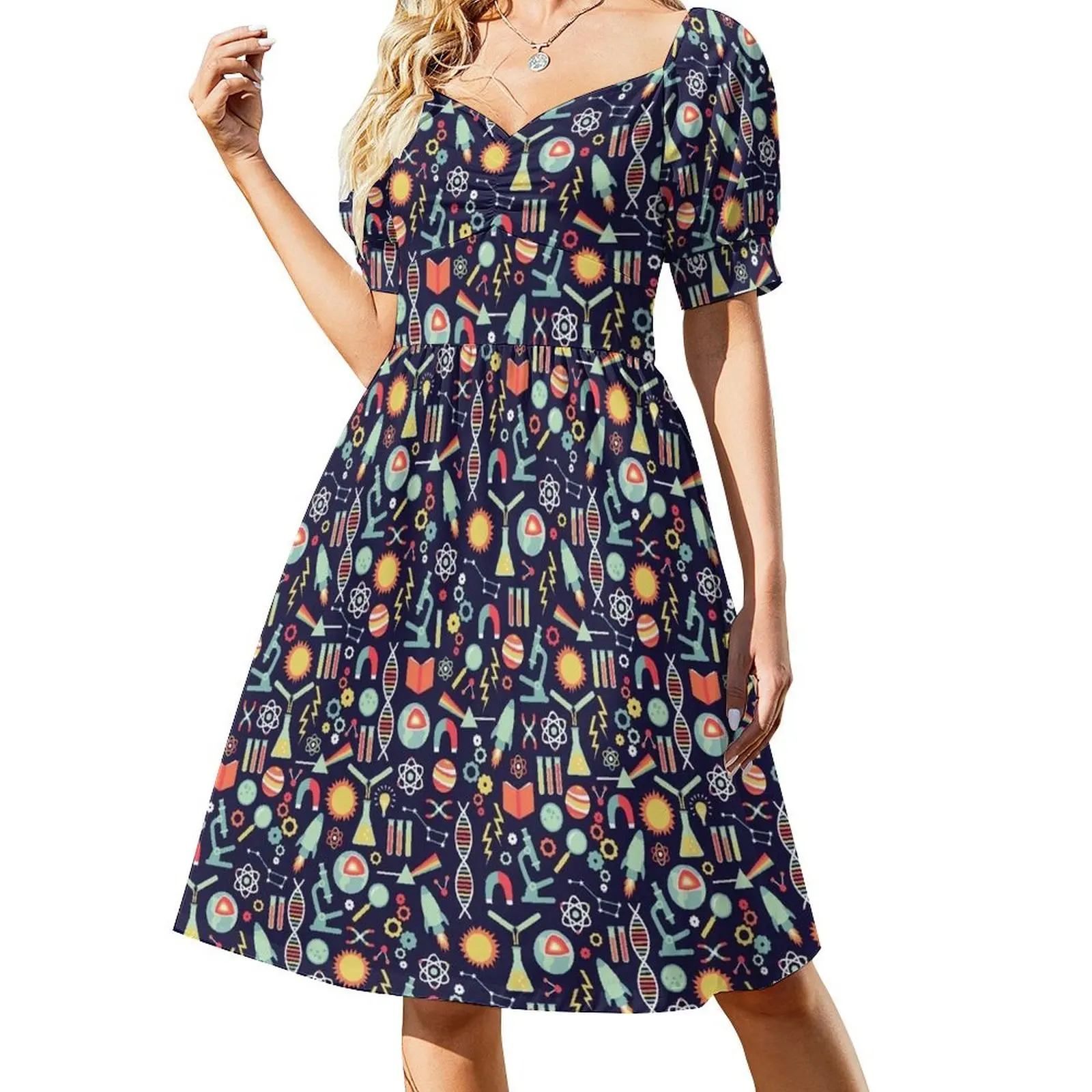 thumbnail image 1 of Vestido de manga corta para estudios científicos, vestido largo para mujer, vestidos de dama para ocasiones especiales, vestidos de lujo, vestido de fiesta, 1 of 7