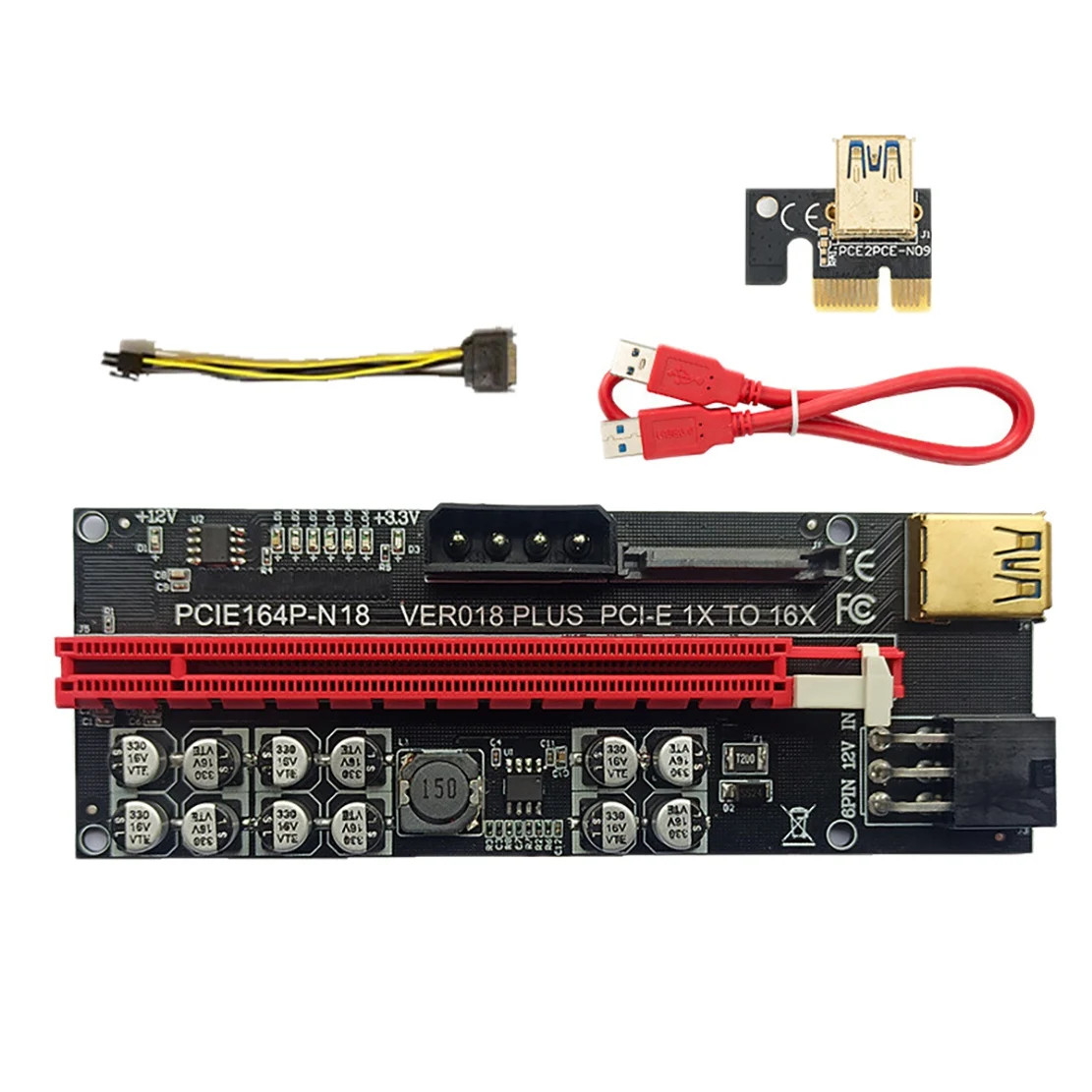 

Карта расширения VER018 PLUS, 1X до 16X, USB3.0, 60 см, 1 шт.