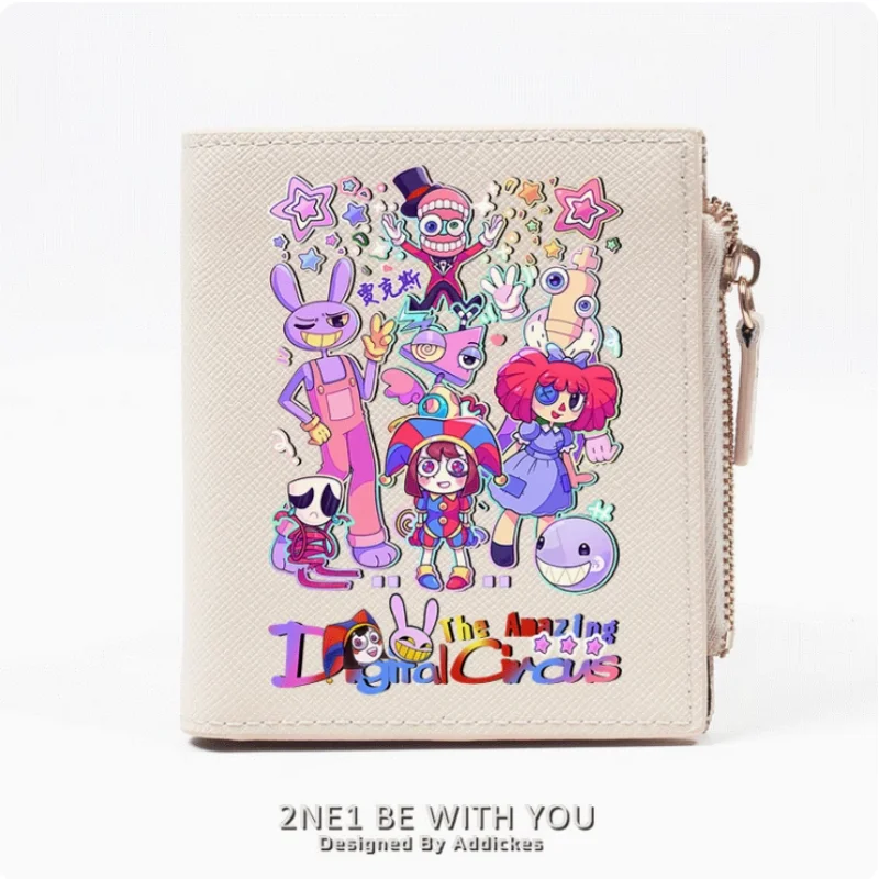 Anime The Amazing Digital Circus Zipper Wallet Fold Bag Multi Card  Coin Pocket Holder Fashion Kids Wallets Gift
