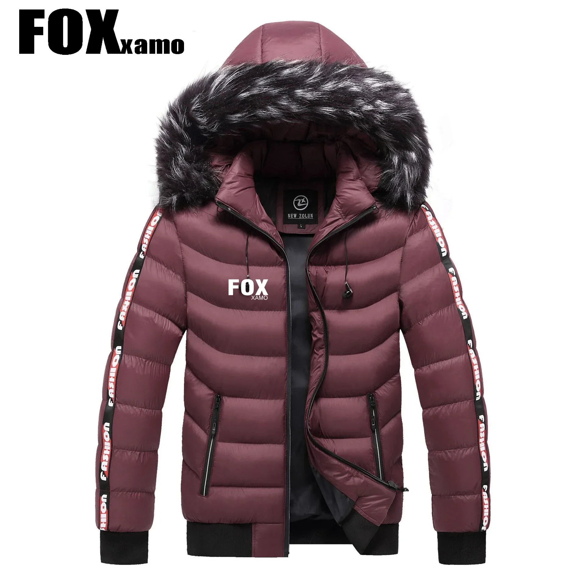 Fox Xamo 남성용 사이클링 탈부착 모자 재킷, 따뜻한 후드 파카, 바람막이 아웃웨어, 스포츠 코트 의상, 겨울
