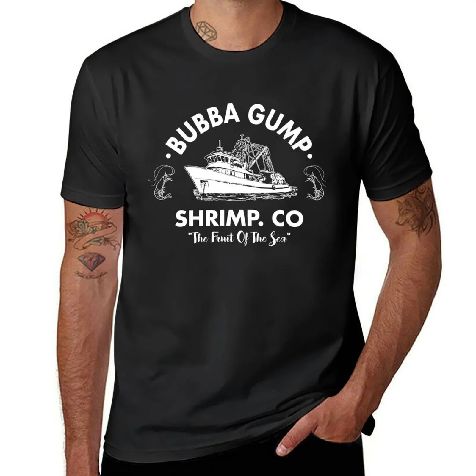 Bubba Gump Shrimp T-Shirt Oversizeds Customizeds New Edition Magliette Bianche Da Uomo