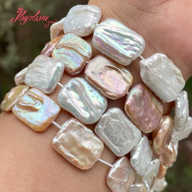 Purple White Rectangle Natural Freshwater Pearl Loose Beads for DIY Bracelet Necklace Earrin Rings Charms Jewelry Making 15