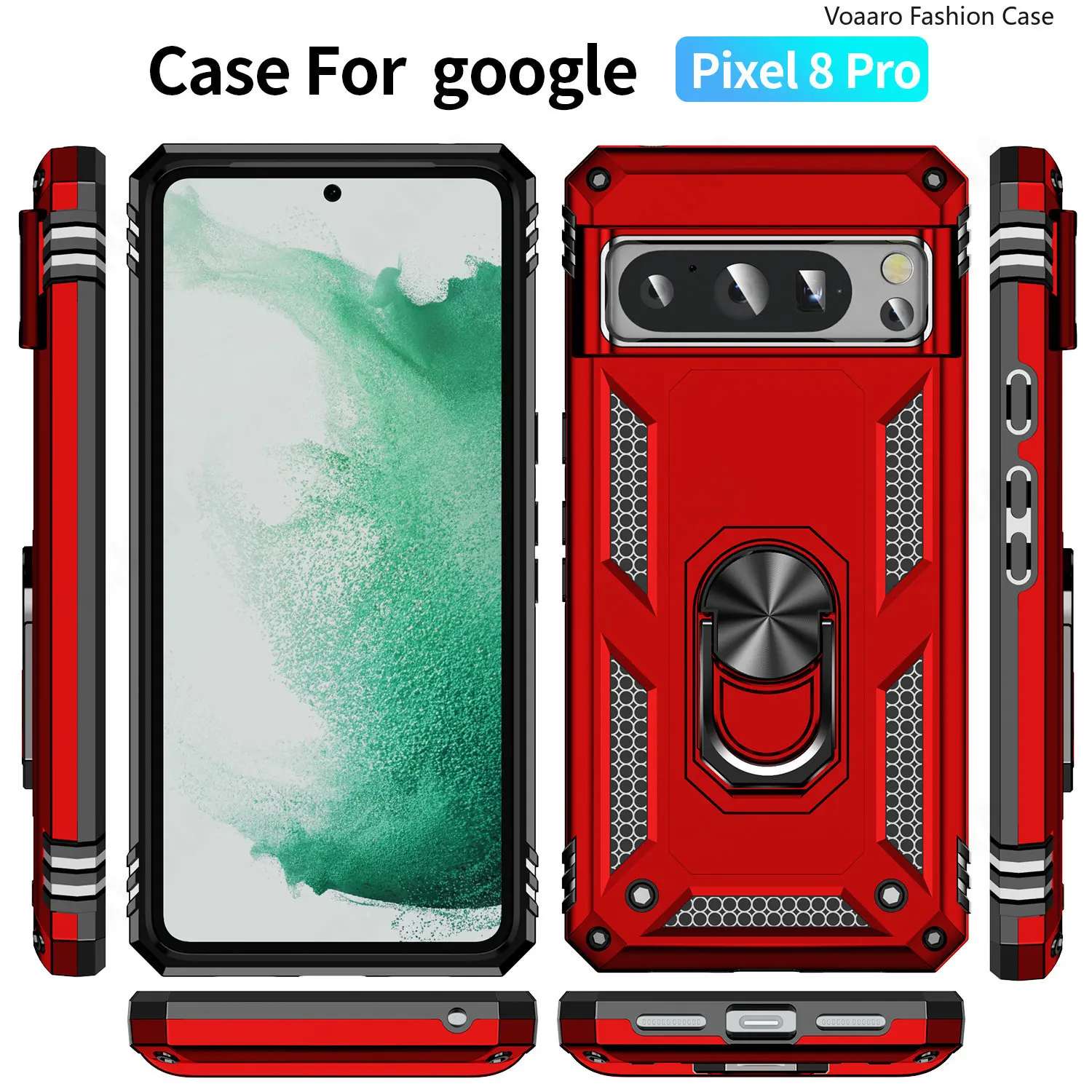 For Funda Google Pixel 8 Pro Case Google Pixel 6A 7A 6 7 8 Pro Cover  Housing Shockproof Armor Rubber Anti-Slip Phone Back Case - AliExpress