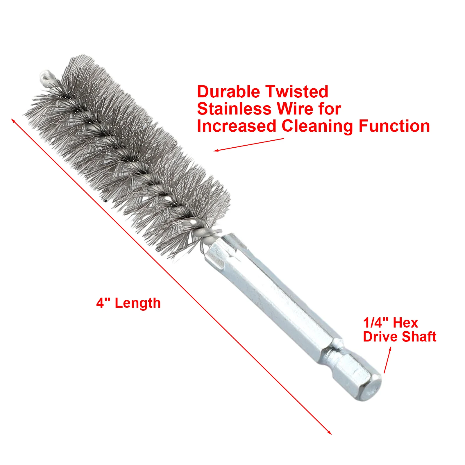 

6 Pieces Of Drilling Brushes 8mm-19mm Twisted Wire Stainless Steel Cleaning Brushes Of Different Sizes For Electric Drill Impact