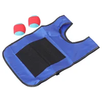 Small Blue Children Sticky Ball Vest Viscous Jersey Vest Game Props Adhesive Ball Vest with 3 Random Color Balls for Kids 1