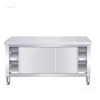 Stainless Steel Kitchen Cabinet Workbench Commercial Operating Table for Hotel Home Cupboard with Sliding Door Kitchen Furniture 2