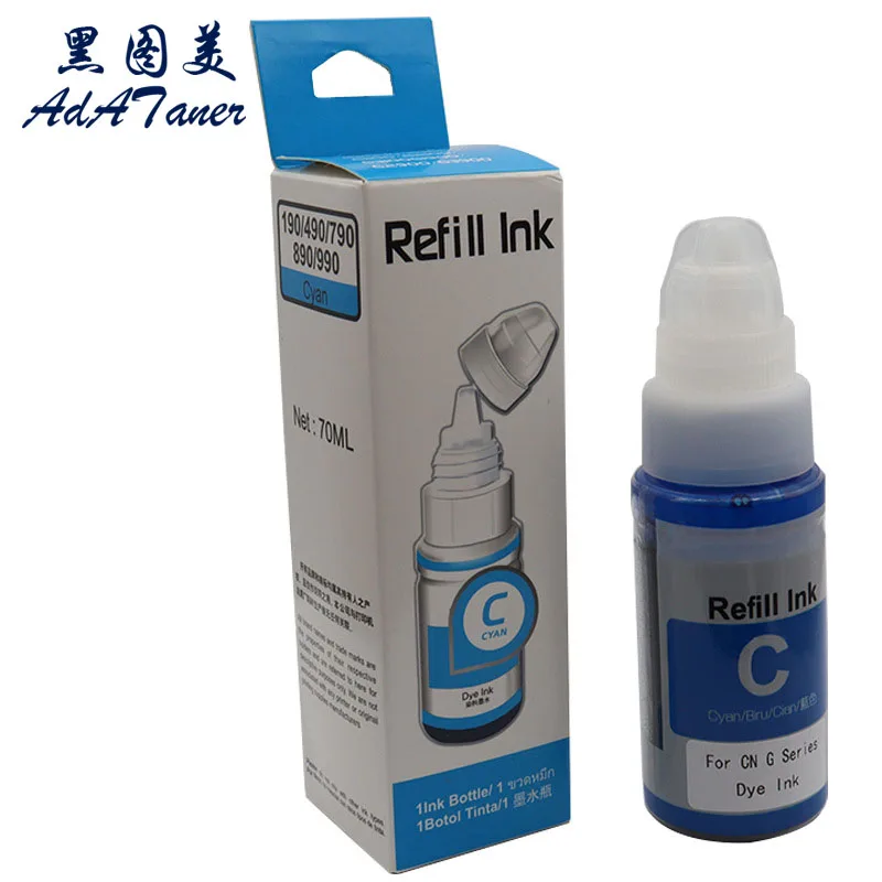Compatible Bottle Water Based Refill Tintas Ink GI190 GI 190 GI-190 Compatible Bottle Water Based Refill Tintas Ink For Canon PIXMA G1110 G2100 G2110 G3110 G1100 G3100 Printer